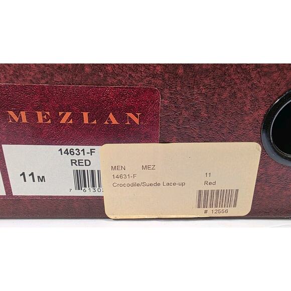 Mezlan Mens shoes size 11m Red Crocodile and Suede 14631-F - Picture 11 of 11